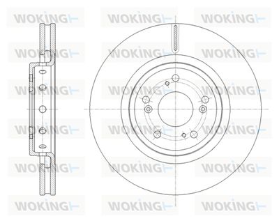 WOKING D61658.10 Тормозные диски  для HONDA CR-V (Хонда Кр-в)