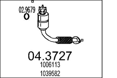 Катализатор MTS 04.3727 для FORD PUMA