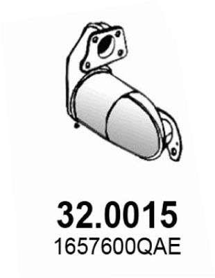 ASSO 32.0015 Каталізатор для DACIA (Дача)