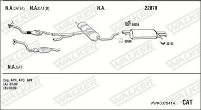 Изпускателна система WALKER VWK007941A