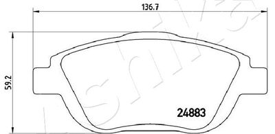 Brake Pad Set, disc brake 50-00-0608