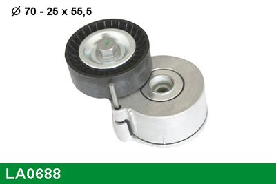 Rolka napinacza, pasek klinowy wielorowkowy LUCAS LA0688