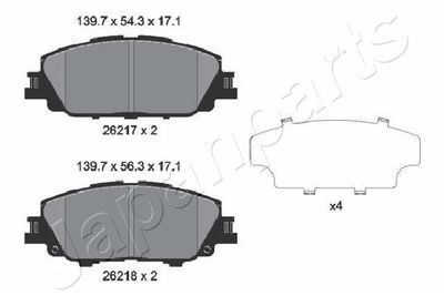 SET PLACUTE FRANA FRANA DISC JAPANPARTS PA2030AF 1