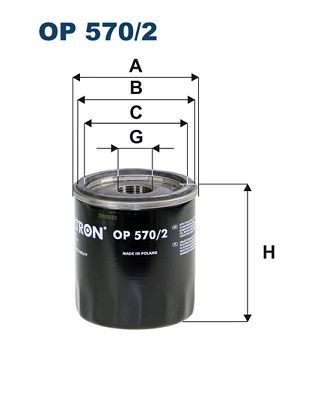 Масляный фильтр FILTRON OP 570/2 для CADILLAC CTS