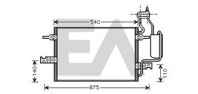 EACLIMA 30C54014 Радиатор кондиционера  для OPEL MERIVA A вэн (X03) 1.6 16V (E75)