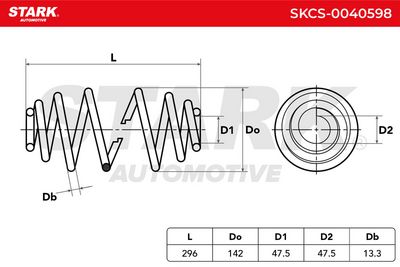 пружина за ходовата част STARK SKCS-0040598
