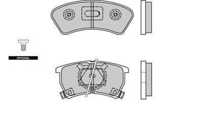 E.T.F. 12-0352 Тормозные колодки и сигнализаторы  для MAZDA 323 III Hatchback (BF) 1.6 GT Turbo 4WD (BF2)
