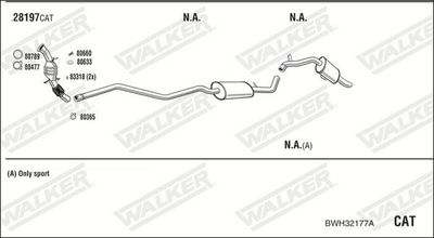 Изпускателна система WALKER BWH32177A