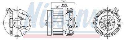 Wentylator wewnętrzny NISSENS 87619