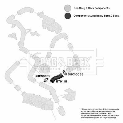 Трубка нагнетаемого воздуха BORG & BECK BTH1111 для VW CADDY