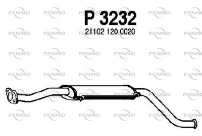 FENNO P3232 Глушитель выхлопных газов  для LADA 112 (Лада 112)
