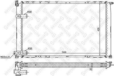 Радиатор, охлаждение двигателя STELLOX 10-25240-SX для RENAULT SAFRANE