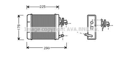 Теплообменник, отопление салона AVA QUALITY COOLING FT6102 для SEAT PANDA