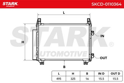 кондензатор, климатизация STARK SKCD-0110364