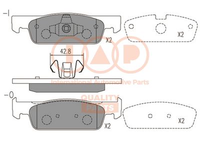 Комплект тормозных колодок, дисковый тормоз IAP QUALITY PARTS 704-00101 для DACIA LOGAN
