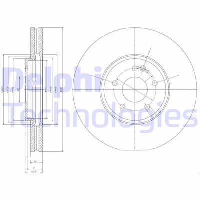 DELPHI BG9020 Тормозные диски для CHRYSLER CROSSFIRE