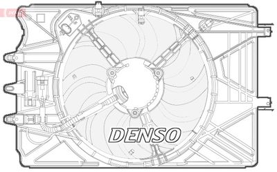 DENSO DER09070 Вентилятор системы охлаждения двигателя  для FIAT 500L (Фиат 500л)
