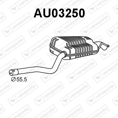 VENEPORTE AU03250 Глушитель выхлопных газов  для AUDI A4 (Ауди А4)