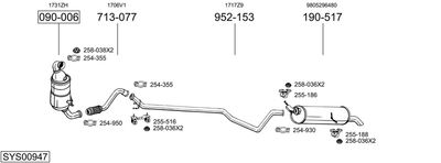 Układ wydechowy BOSAL SYS00947