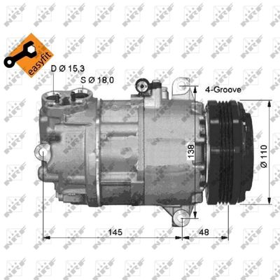 COMPRESOR CLIMATIZARE NRF 32493