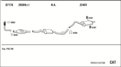 Układ wydechowy WALKER REK014575B