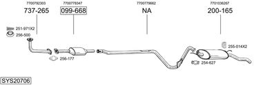 Układ wydechowy BOSAL SYS20706
