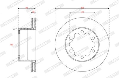 Tarcza hamulcowa FERODO DDF3105C-1