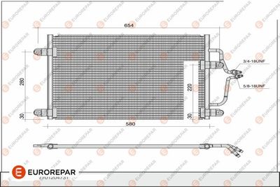 Конденсатор, кондиционер EUROREPAR 1609637580 для RENAULT ESPACE