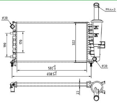 Radiator, racire motor MTR 13054802