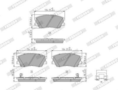 BREMSBELAGSATZ SCHEIBENBREMSE FERODO FDB5418 1