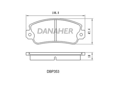 Комплект тормозных колодок, дисковый тормоз DANAHER DBP353 для FIAT 147