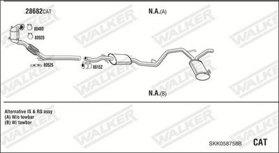 ABGASANLAGE WALKER SKK058758B