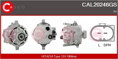 Генератор CASCO CAL20246GS для VW TOUAREG