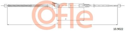 Тросик, cтояночный тормоз COFLE 92.10.9022 для SEAT TOLEDO