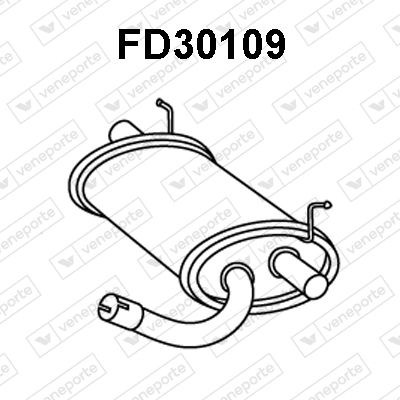 VENEPORTE FD30109 Глушитель выхлопных газов  для FORD  (Форд Kуга)