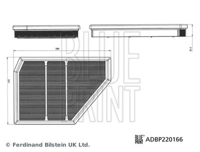 Filtr powietrza BLUE PRINT ADBP220166