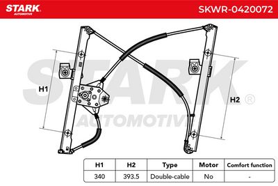 стъклоподемник STARK SKWR-0420072