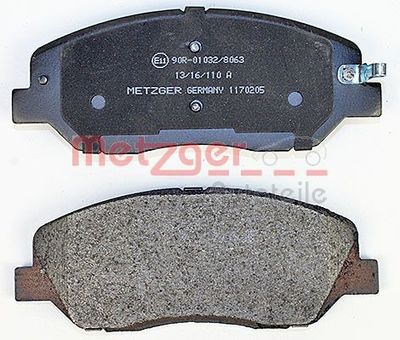 BREMSBELAGSATZ SCHEIBENBREMSE METZGER AUTOTEILE 1170205 2