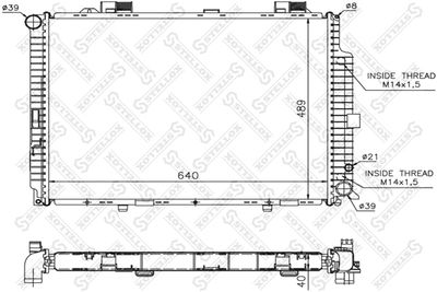 Радиатор, охлаждение двигателя STELLOX 10-25220-SX для MERCEDES-BENZ E-CLASS