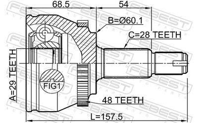 Joint Kit, drive shaft 3510-NL3A48