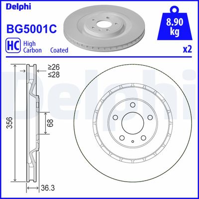 DISC FRANA DELPHI BG5001C