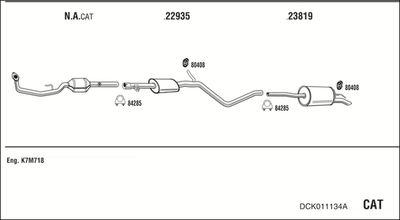 Układ wydechowy WALKER DCK011134A