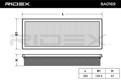 въздушен филтър RIDEX 8A0169