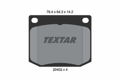 Комплект тормозных колодок, дисковый тормоз TEXTAR 2040201 для SAAB 90