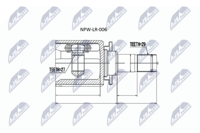 Zestaw przegubu, wał napędowy NTY NPW-LR-006