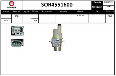 EAI SOR4551600 Насос гидроусилителя руля  для VOLVO V50 (Вольво В50)