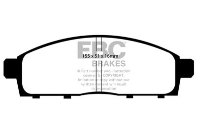 EBC Brakes DP41963R Тормозные колодки и сигнализаторы  для FIAT FULLBACK (Фиат Фуллбакk)