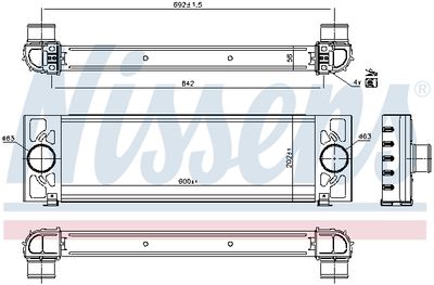 INTERCOOLER COMPRESOR NISSENS 96066 5