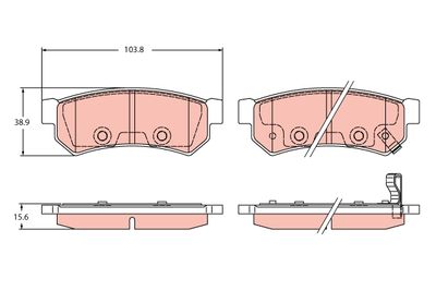 Brake Pad Set, disc brake GDB2437