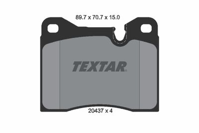 Комплект тормозных колодок, дисковый тормоз TEXTAR 2043703 для BMW 1500-2000